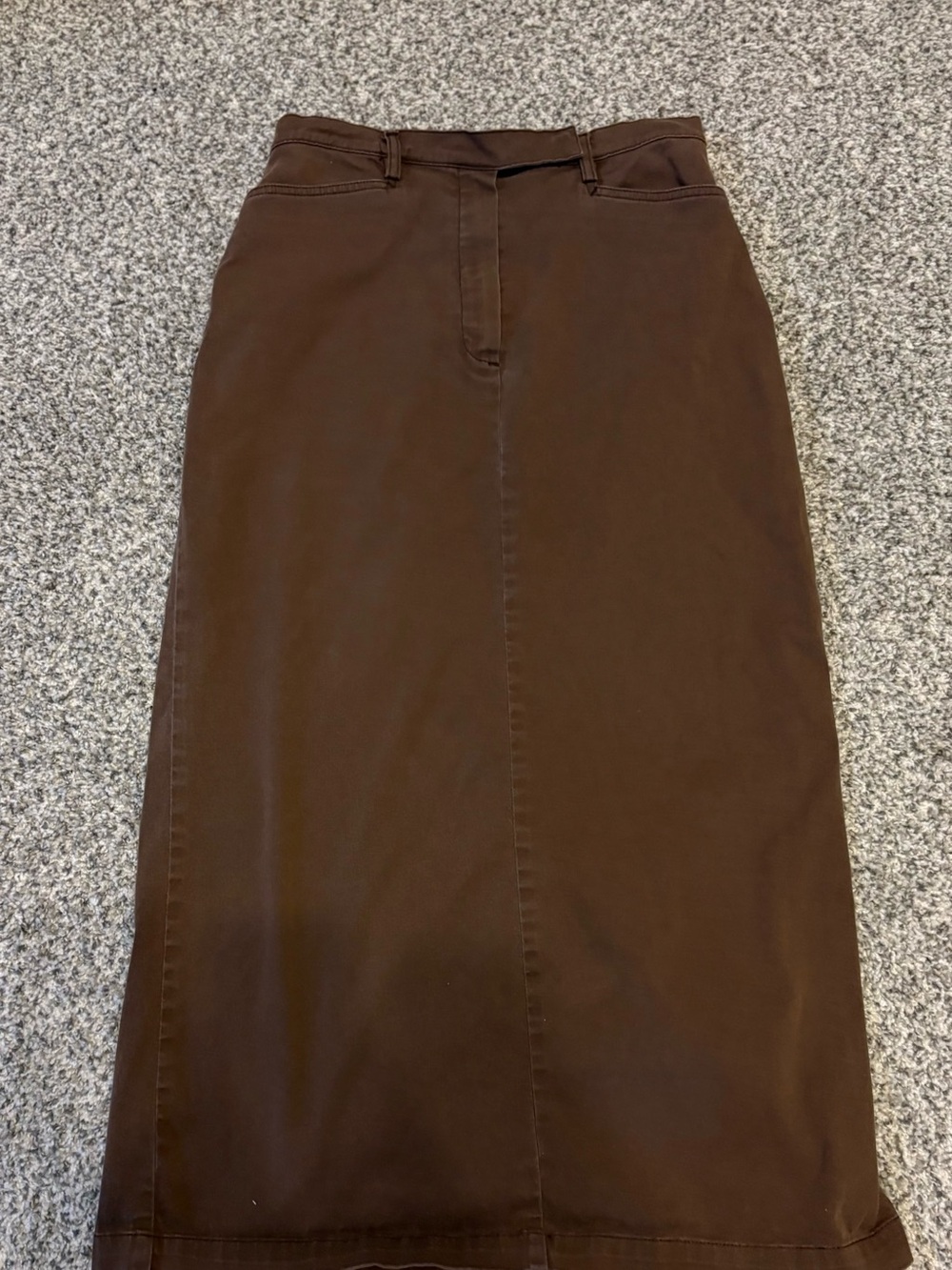 Susan Bristol 90s vintage women’s straight maxi brown skirt cotton